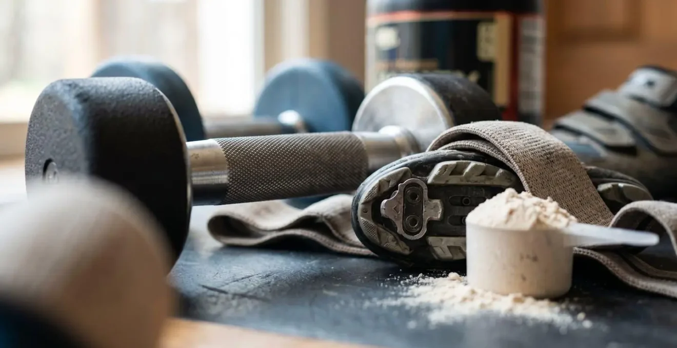Detailansicht von Trainingsausrüstung für Kraft- und Ausdauertraining